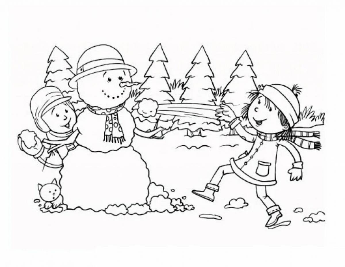 Детские забавы зимой #3