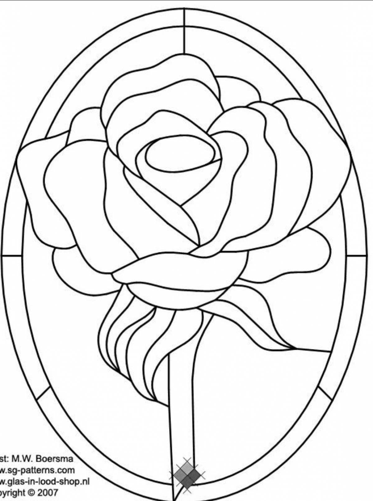 Adorable stained glass coloring book
