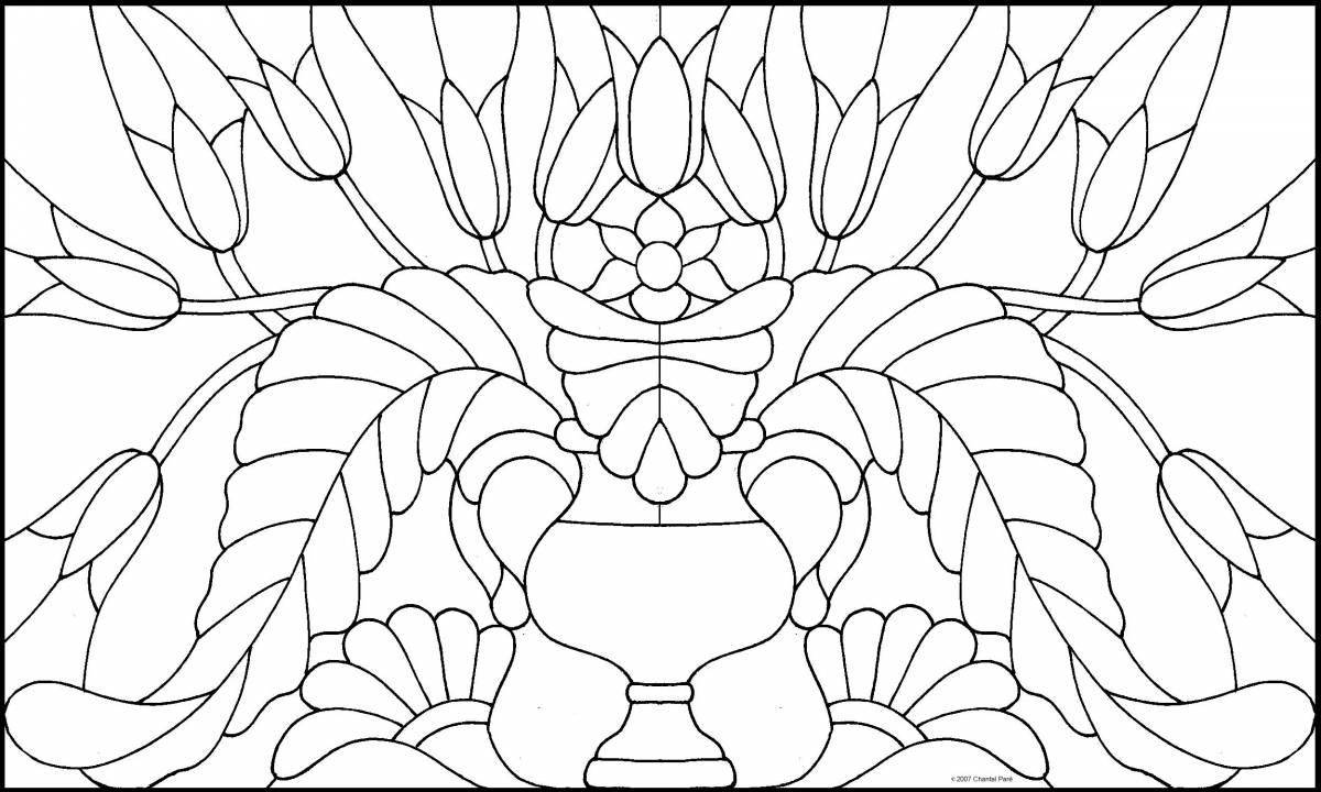 Elegant coloring for stained glass colors