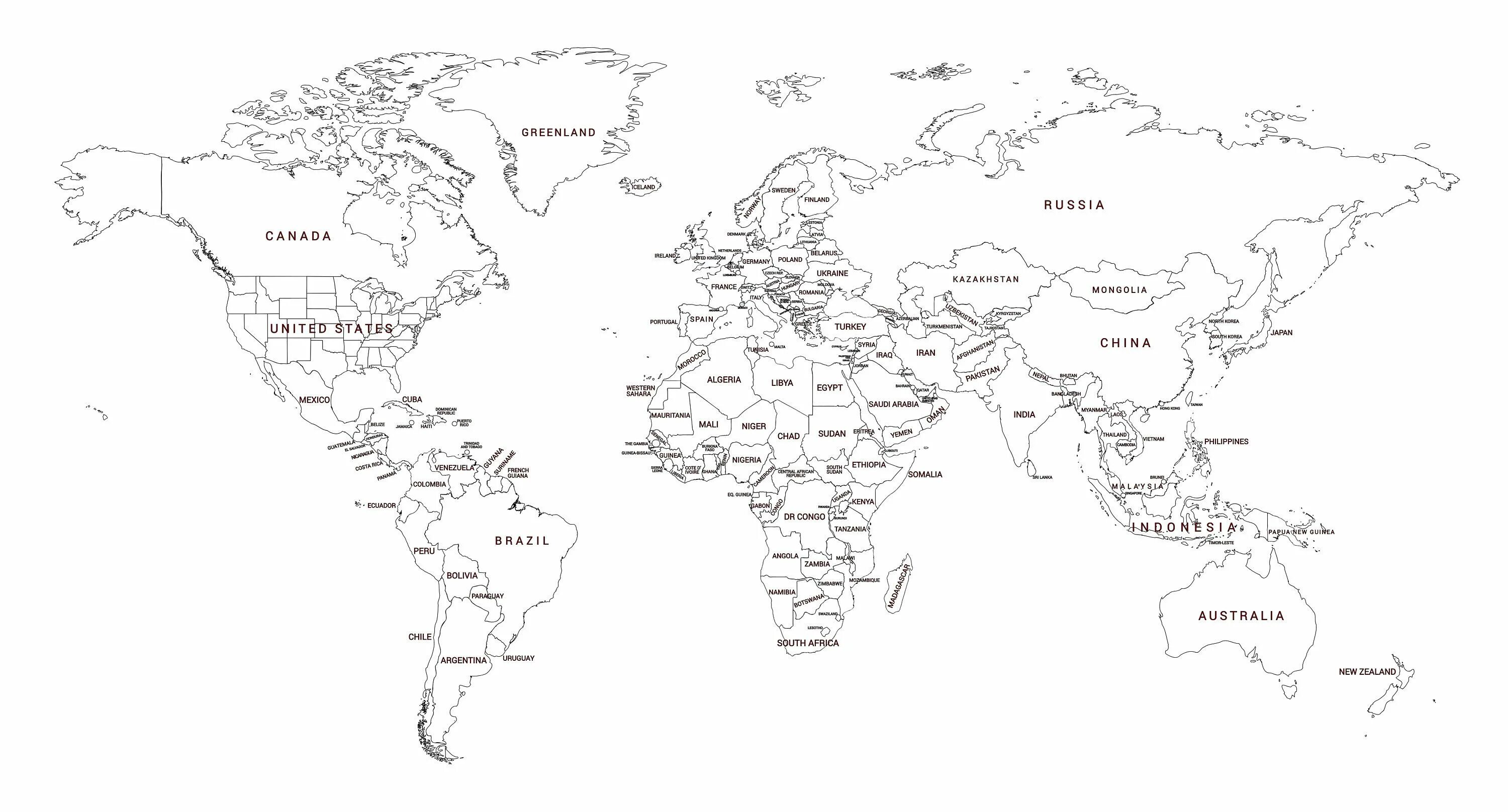 Карта мира великодушного великана