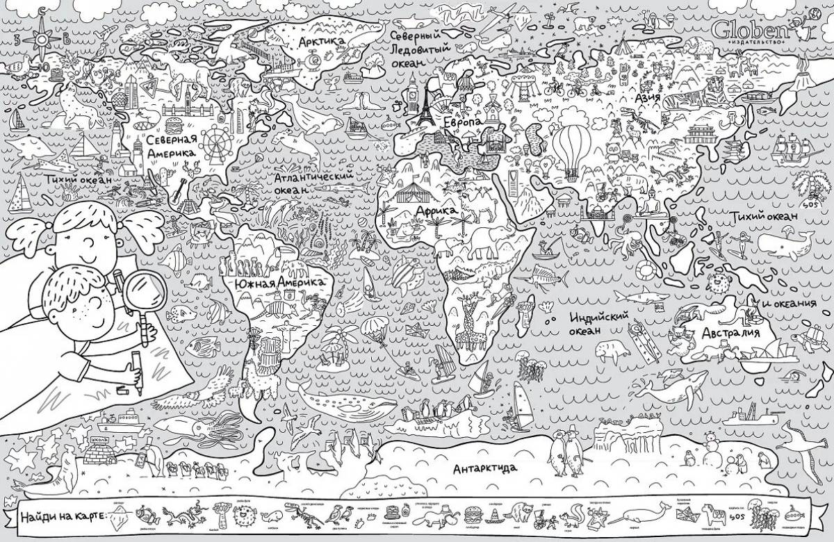 Гигант карта мира #8