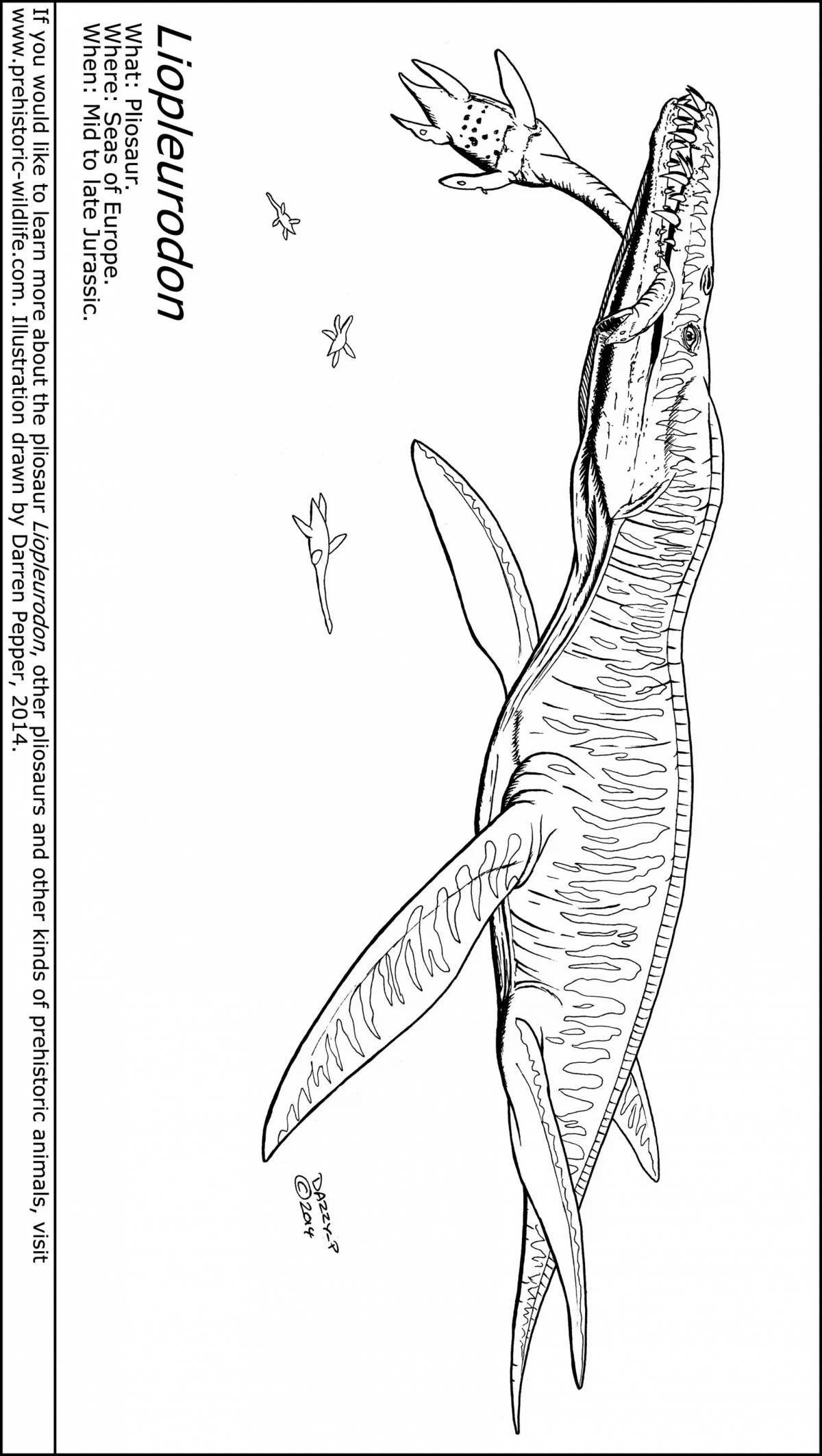 Fun Mosasaurus coloring book for kids
