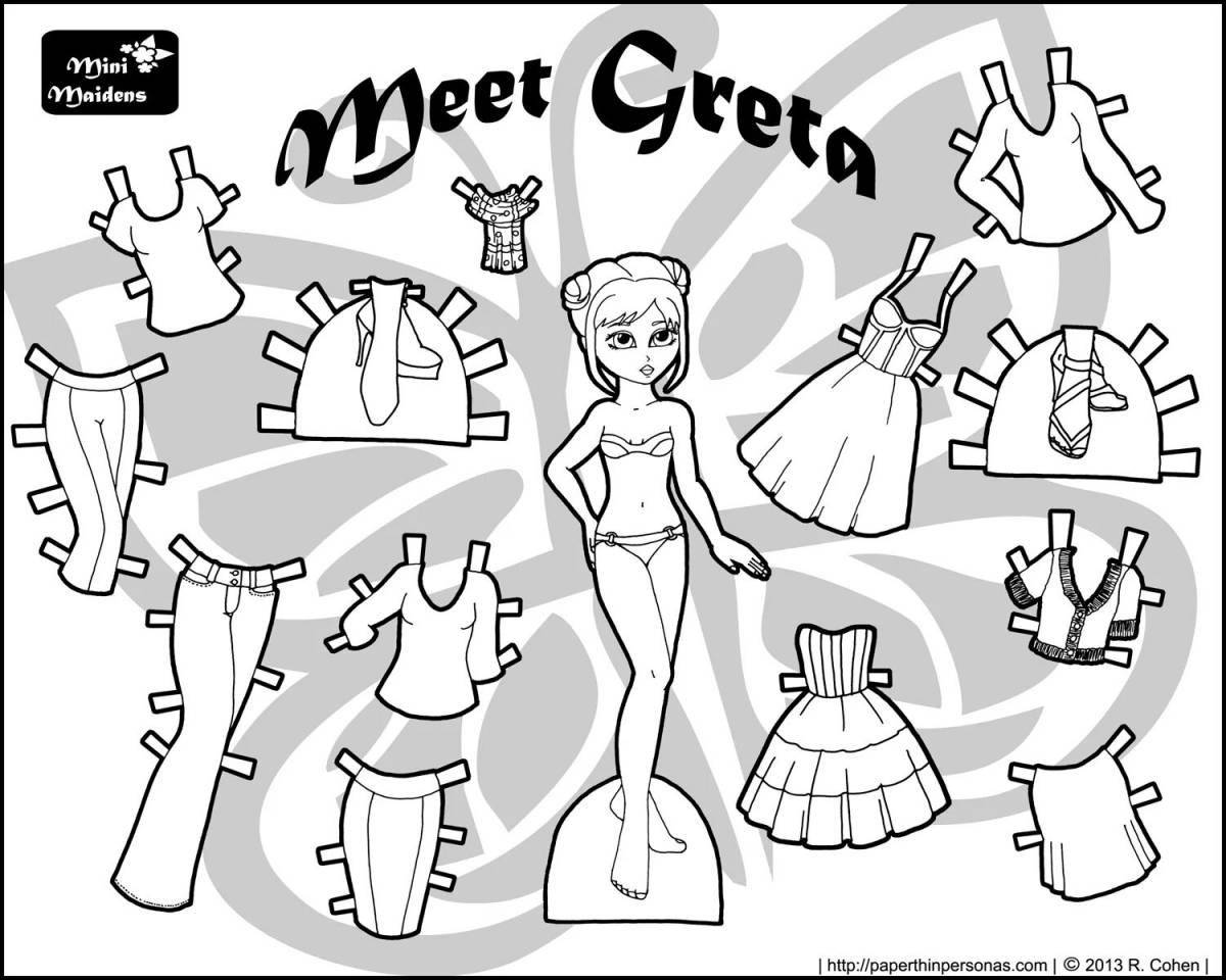 Photo Coloring fairy doll barbie