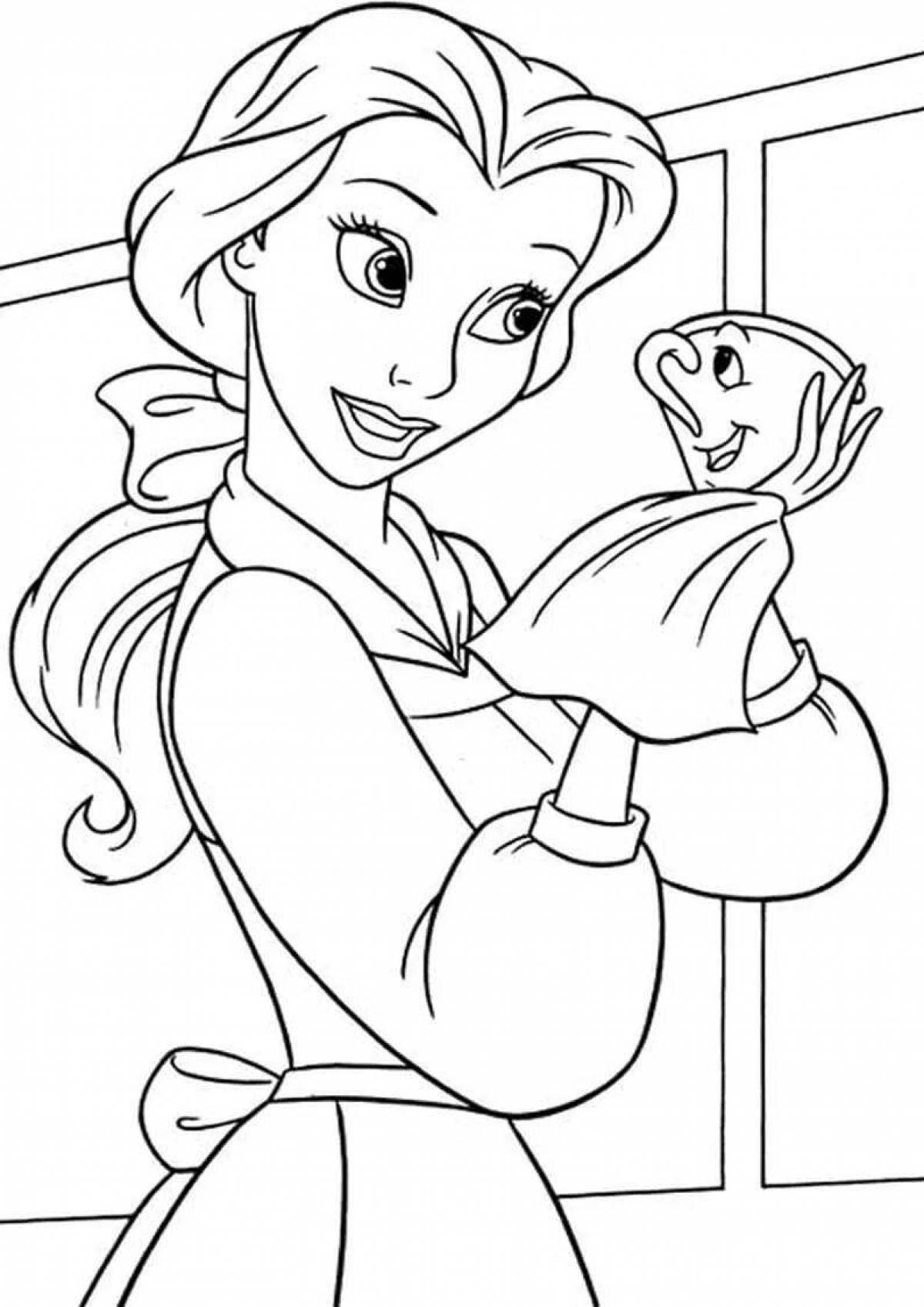 Playful lingerie coloring page