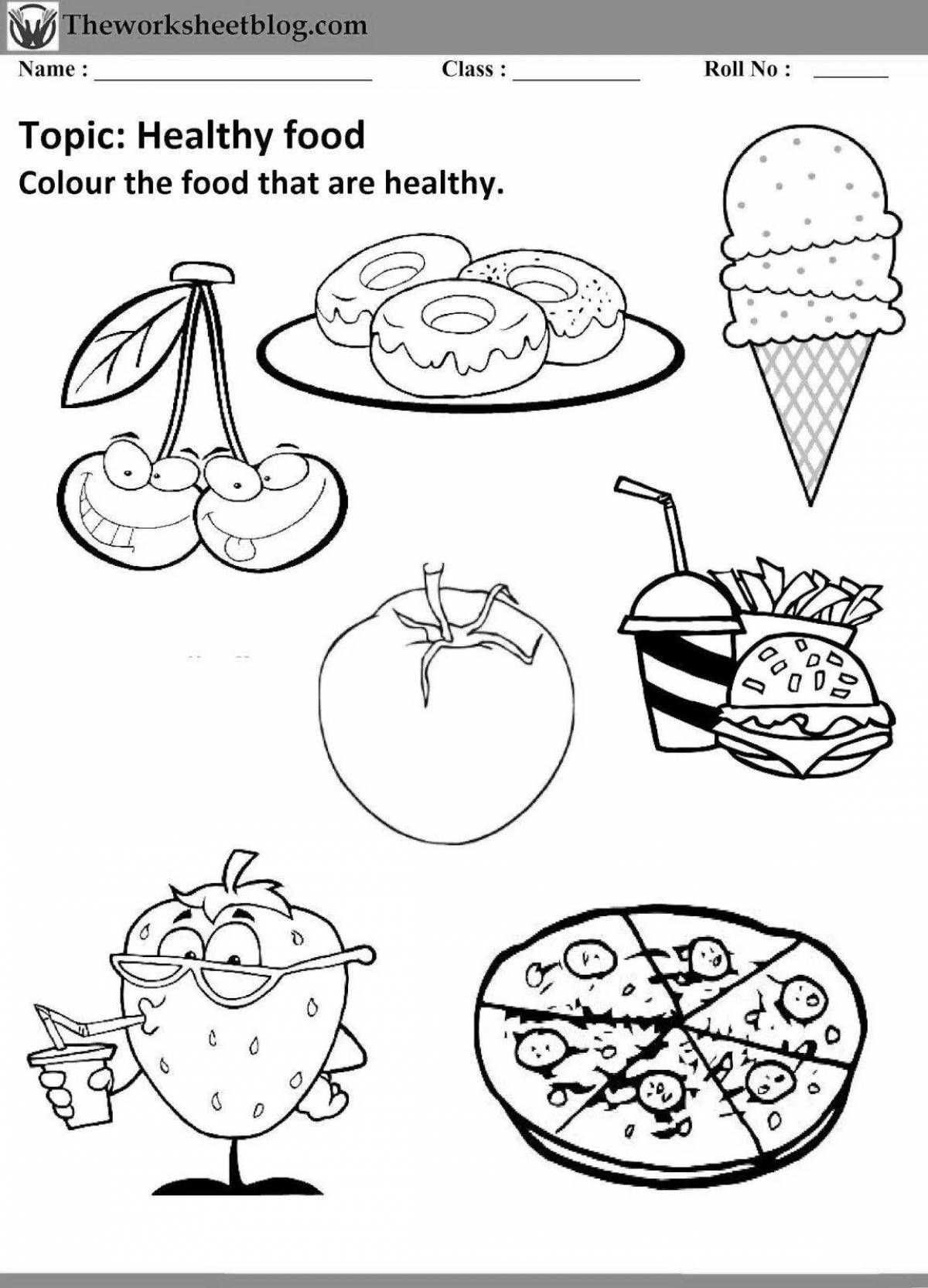 Delicious food coloring book