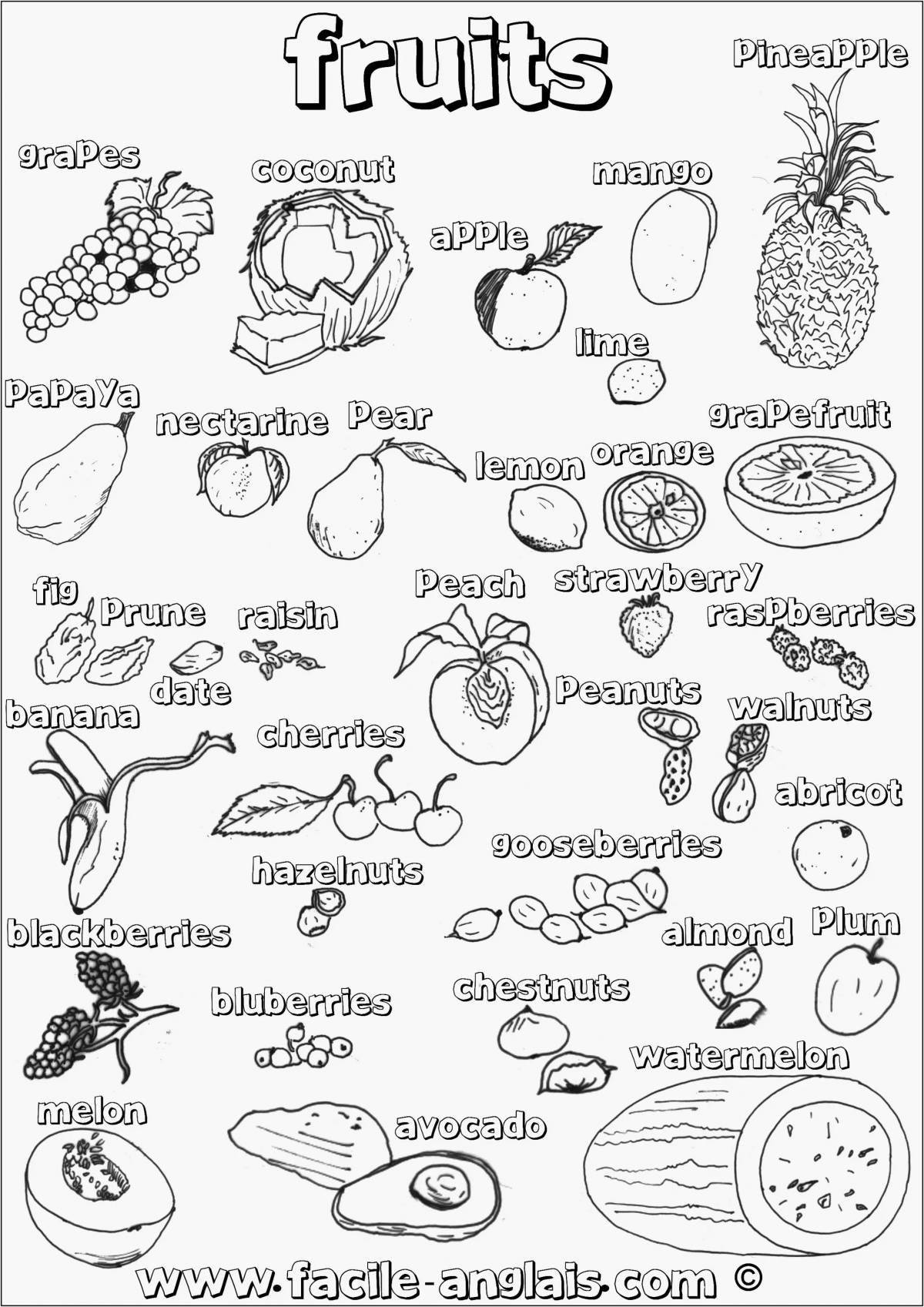 Irresistible food coloring page