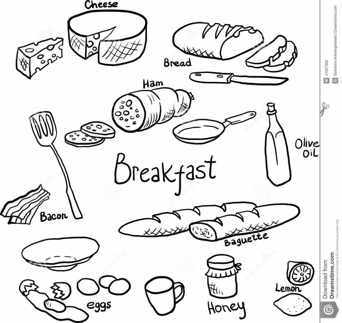 Appetizing food coloring page