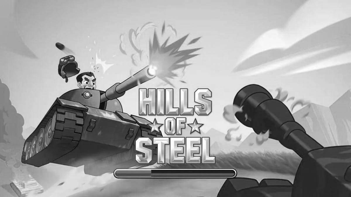Majestic steel hills coloring page