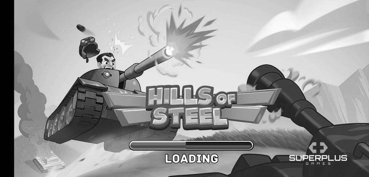 Dazzling Steel Hills coloring page