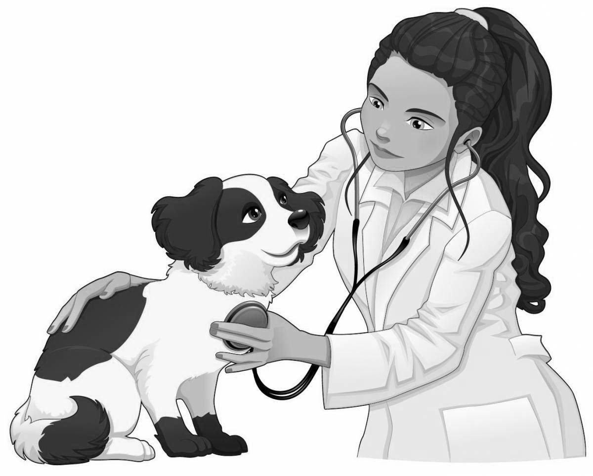 Engaging a veterinarian to animals