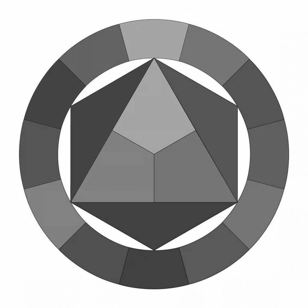 Radiant itten coloring page