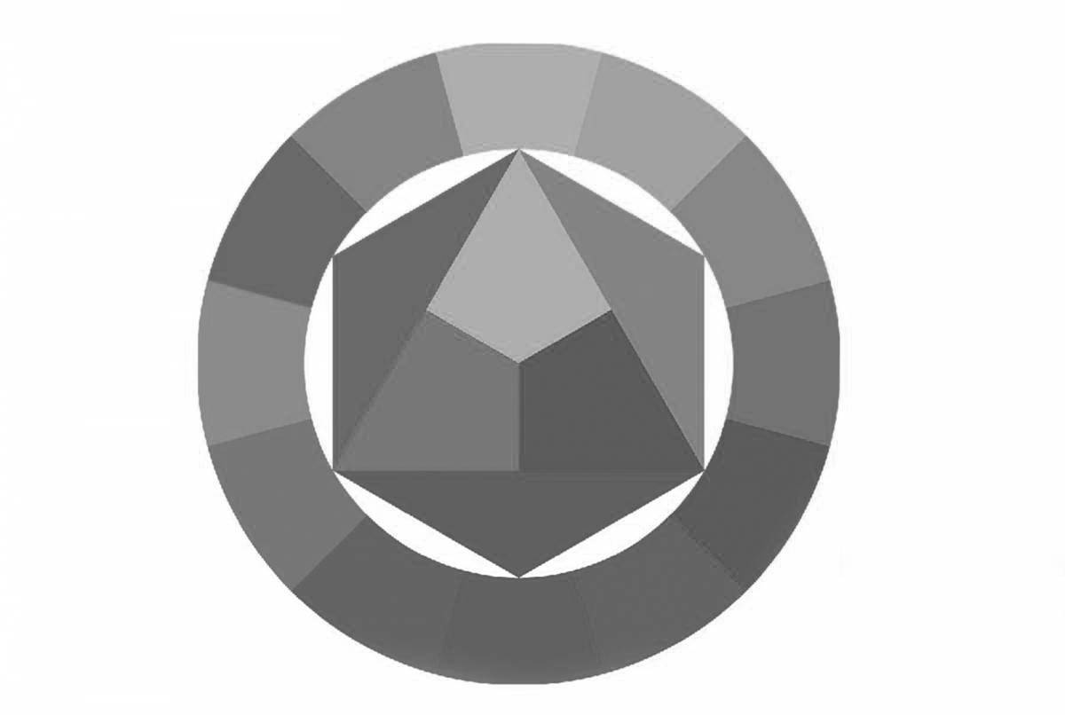 Itten's exciting coloring of the color wheel