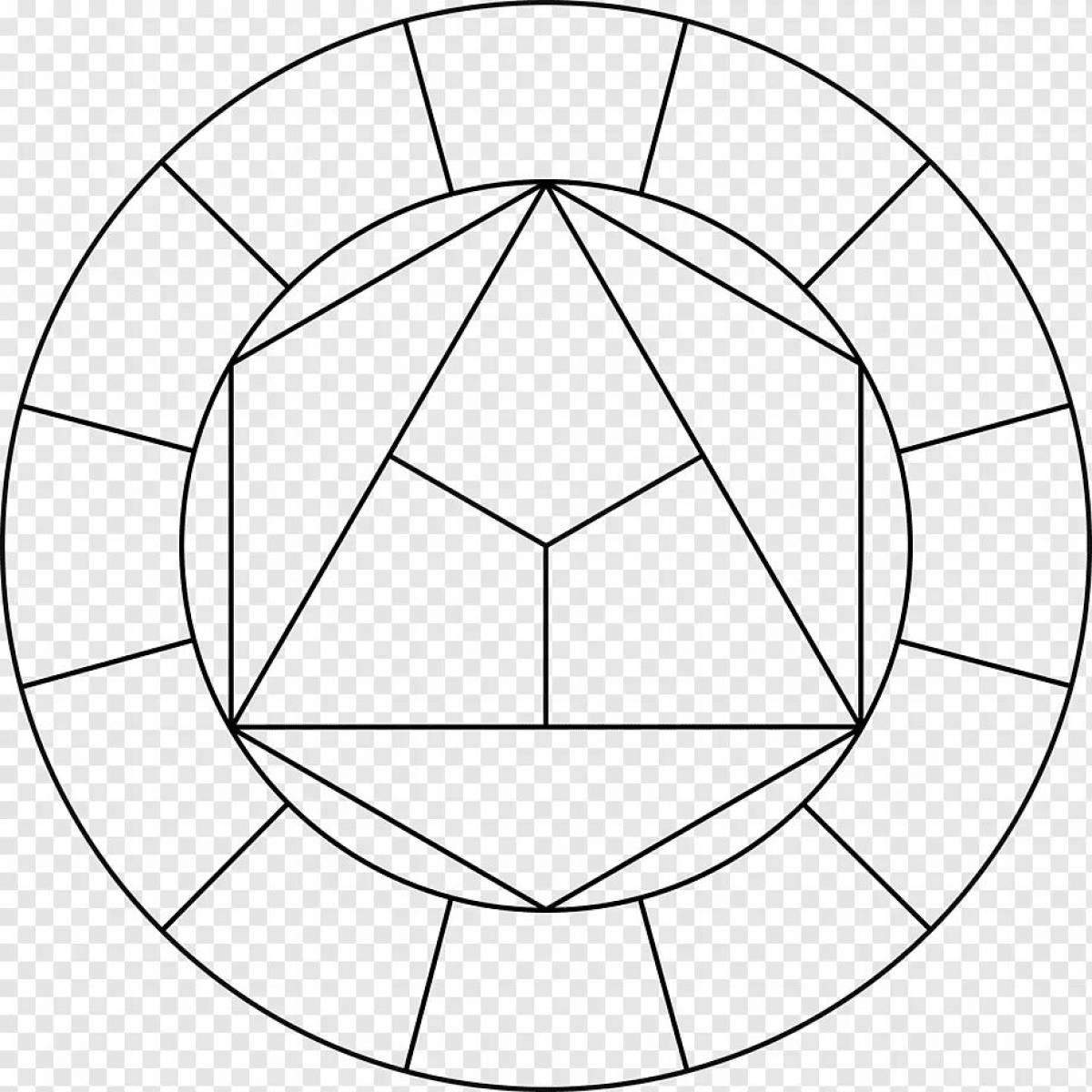 Coloring joyous itten color wheel