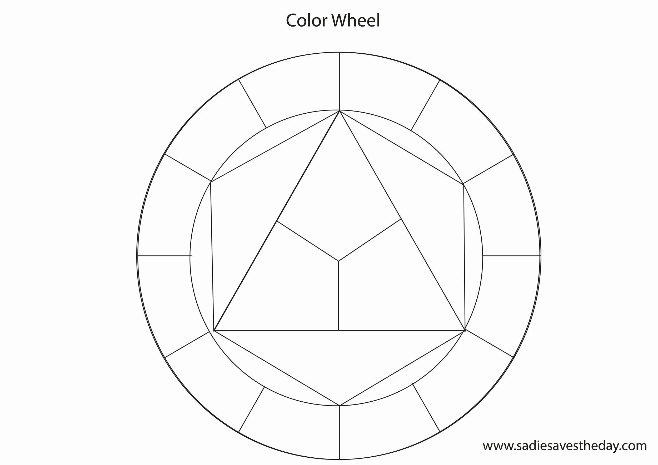 Fun itten color wheel coloring page