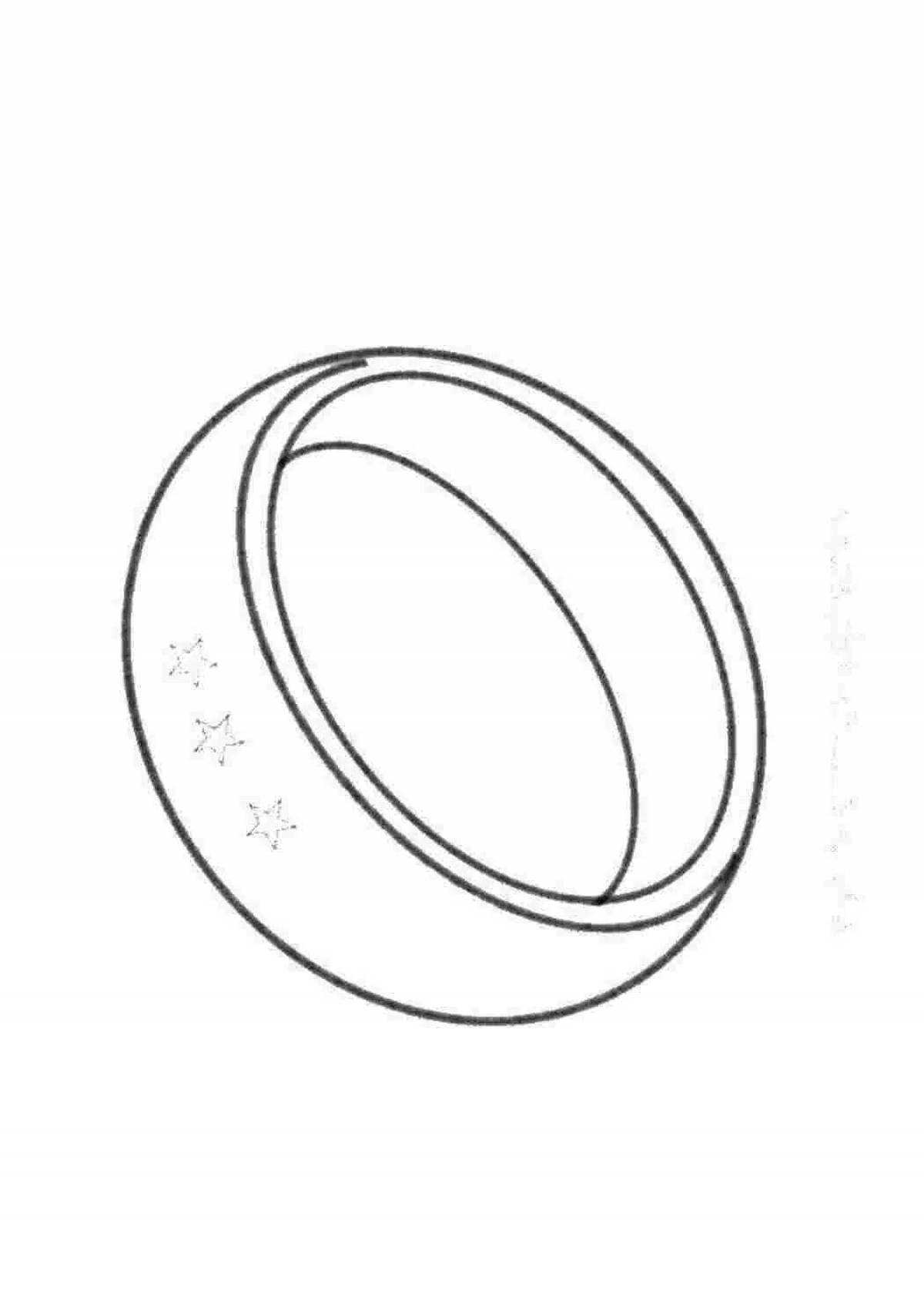 Coloring page exquisite rings for girls