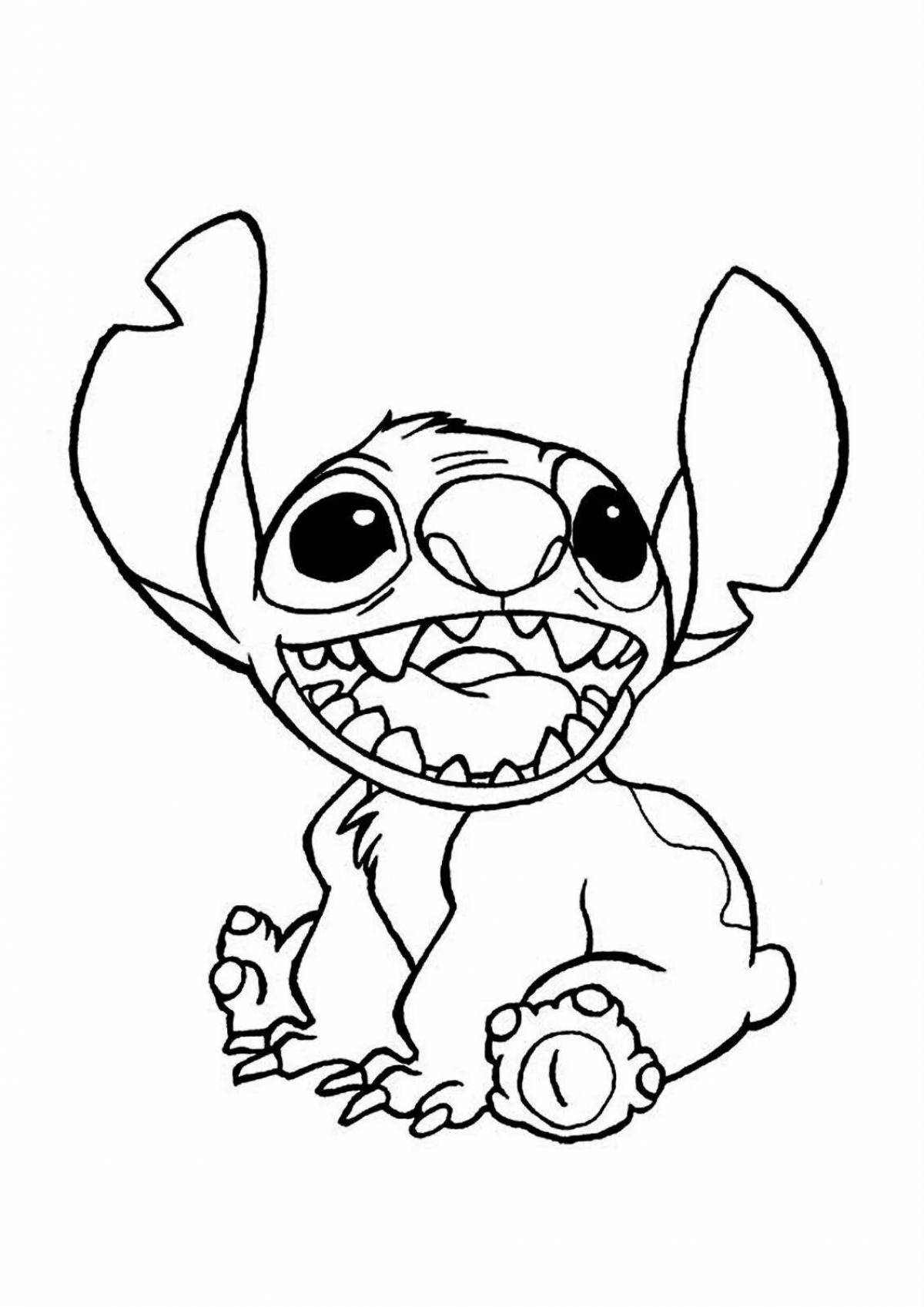 Graceful coloring stitch with hearts