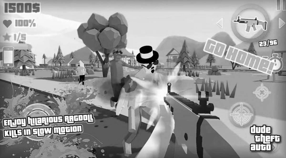 Coloring playful cool dude simulator