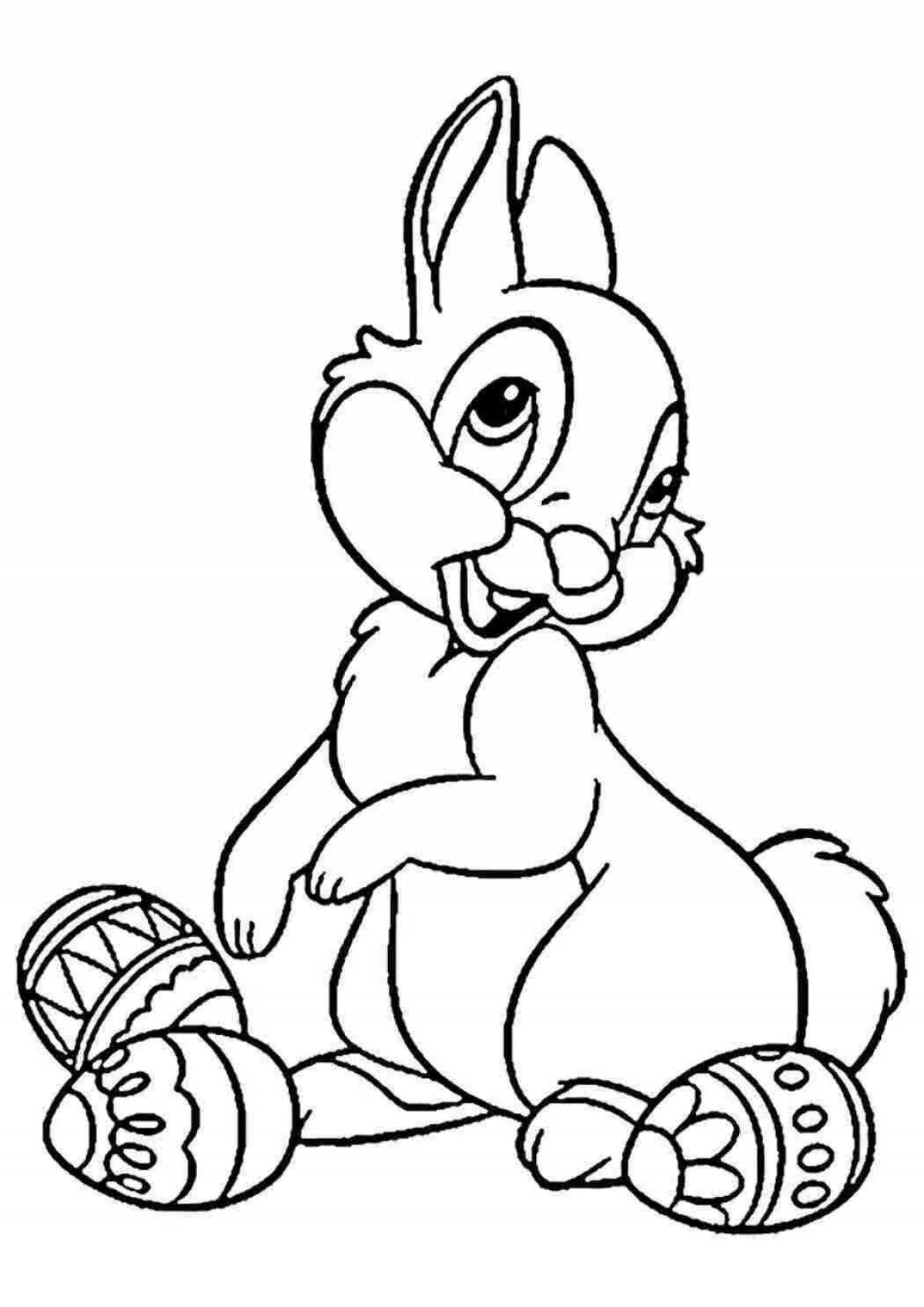 Rampant Bambi Bunny Coloring Page