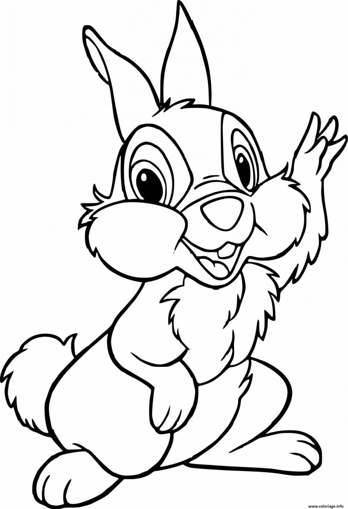 Humorous coloring book bambi hare