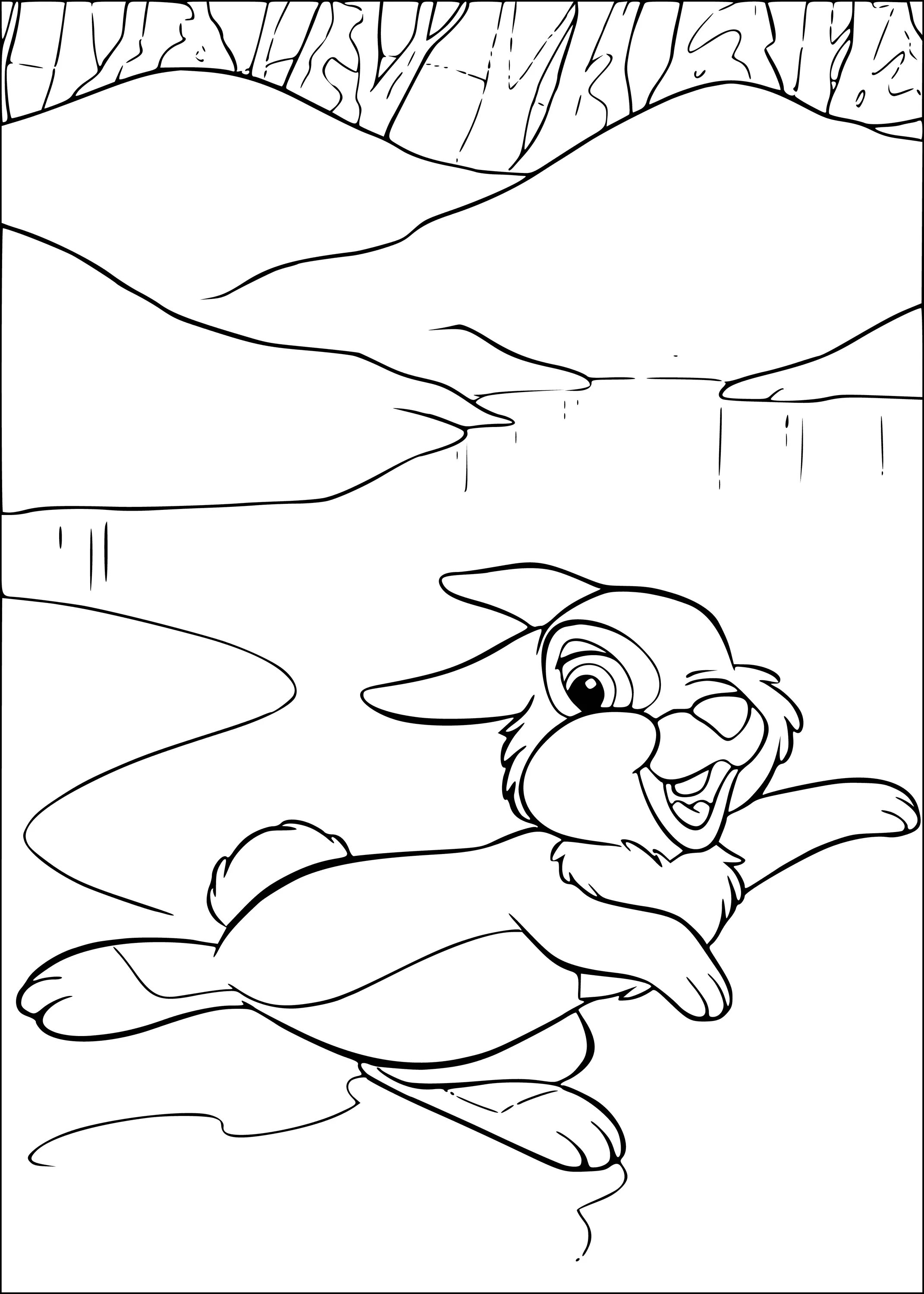Vivacious coloring page hare из бэмби