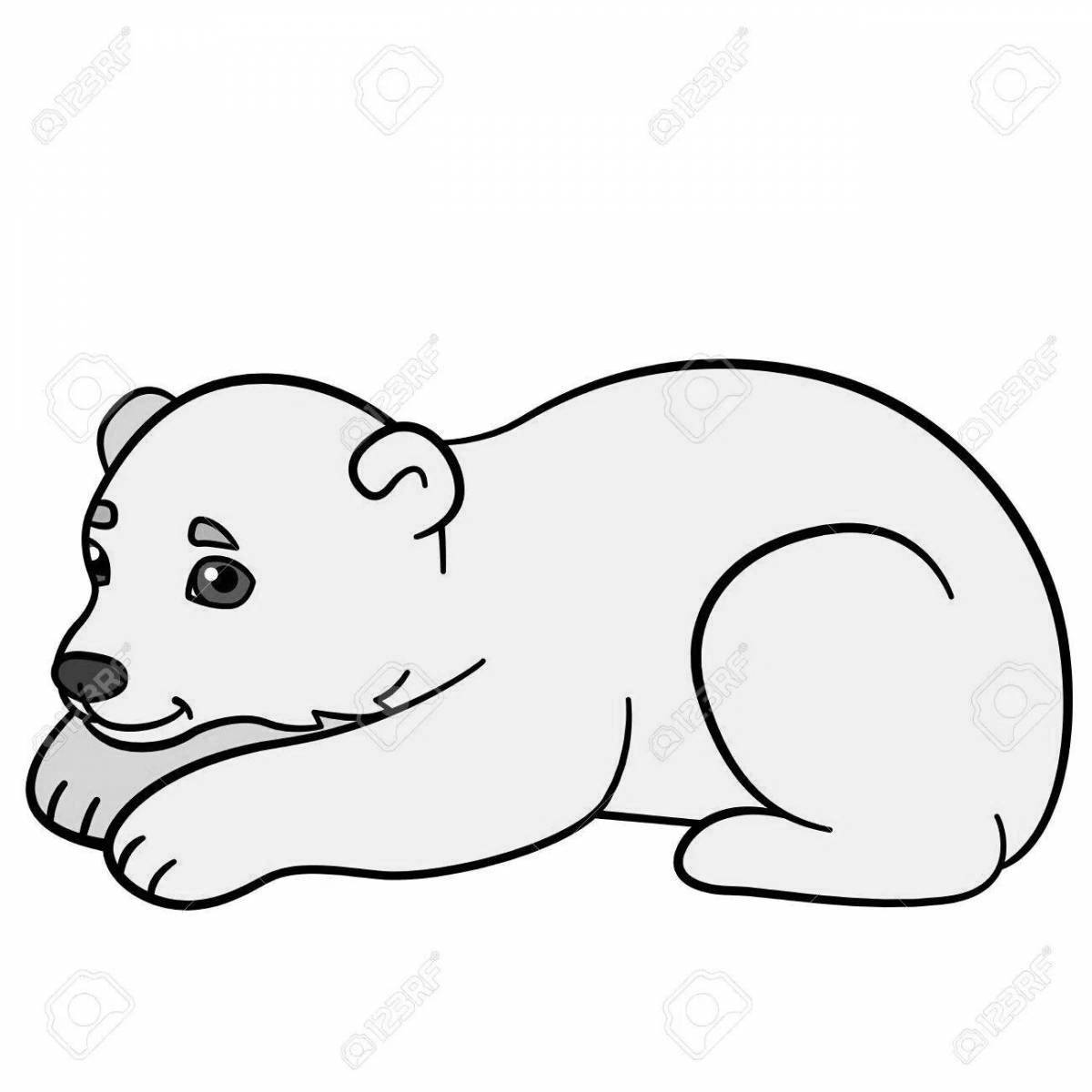 Контент-раскраска «медведь под одеялом»