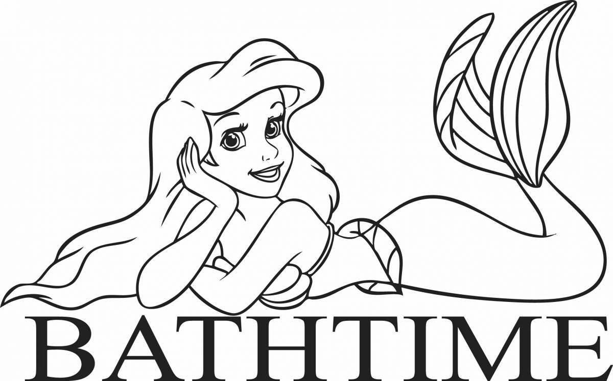 Coloring page adorable ariel with legs