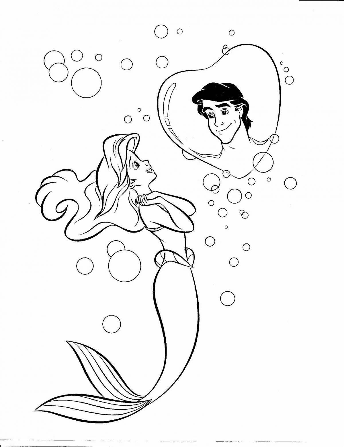 Coloring wild ariel with legs