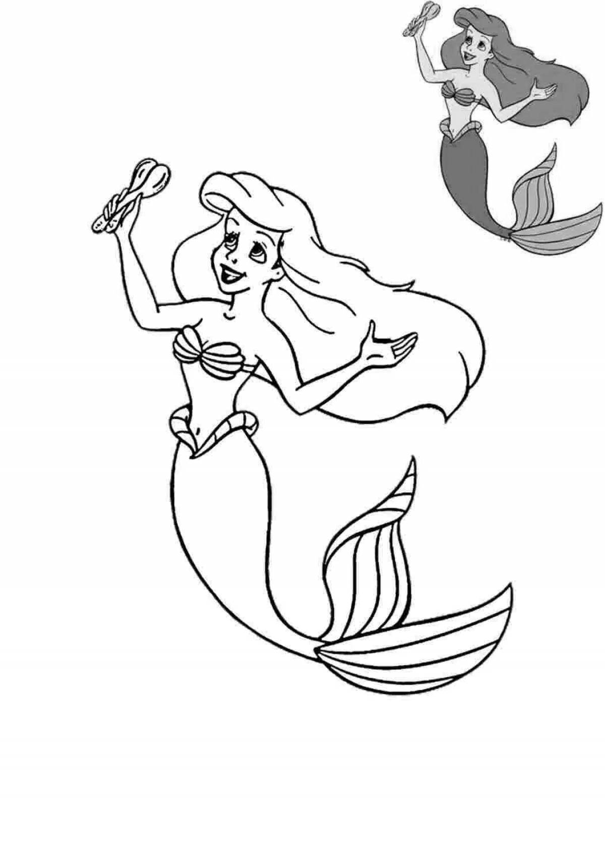 Fabulous ariel coloring book with legs