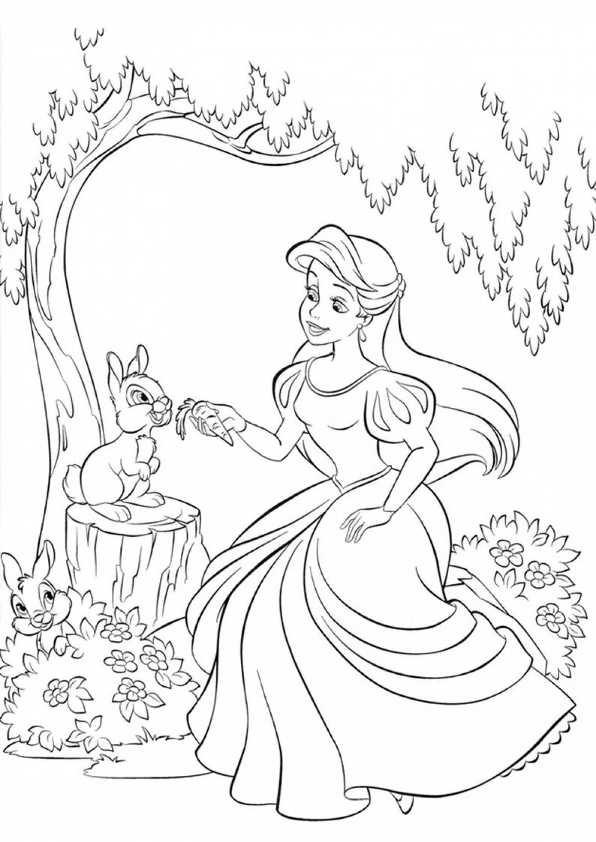 Exciting coloring of ariel with legs