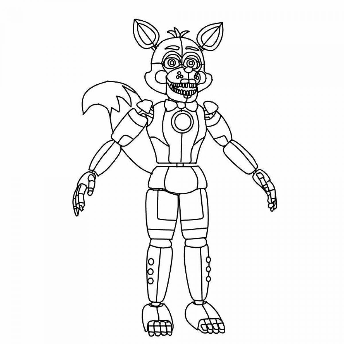 Colorful animatronics coloring game