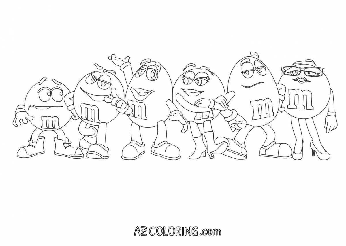 M&ms holiday coloring book