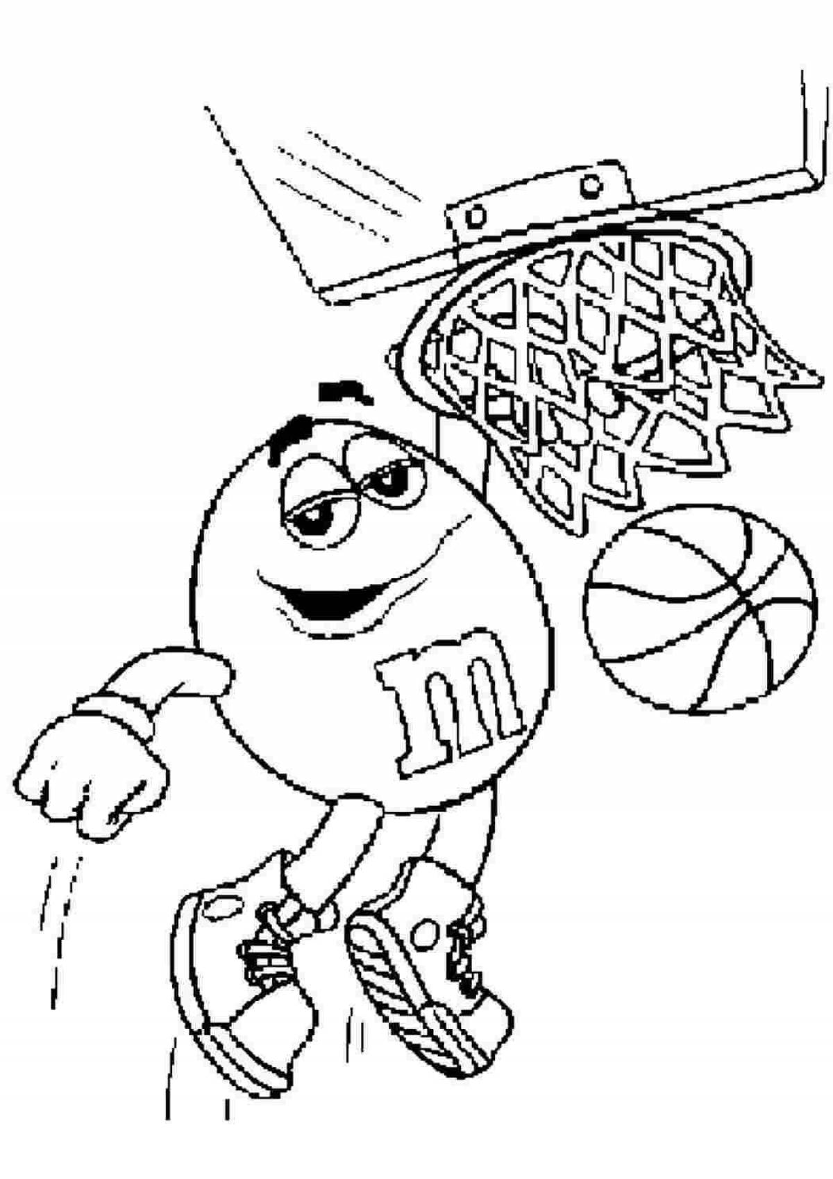 Glowing m&ms coloring page