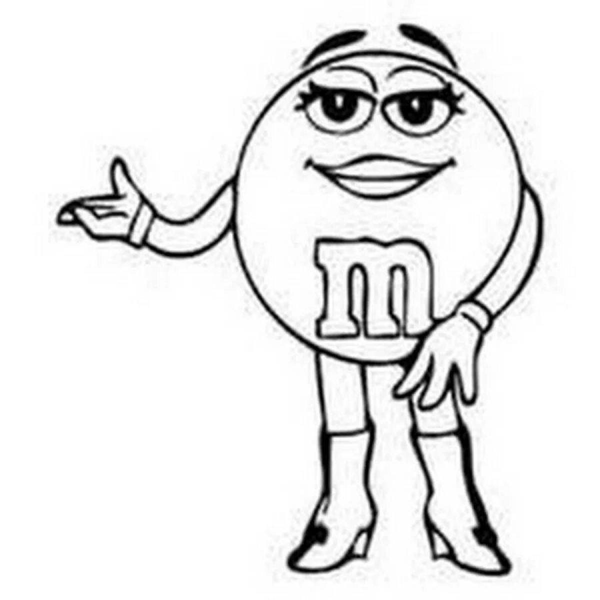 M&ms explosive coloring book