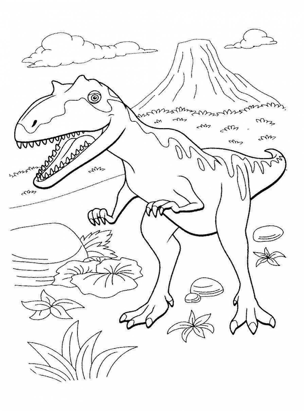 Daring dinosaur coloring pdf