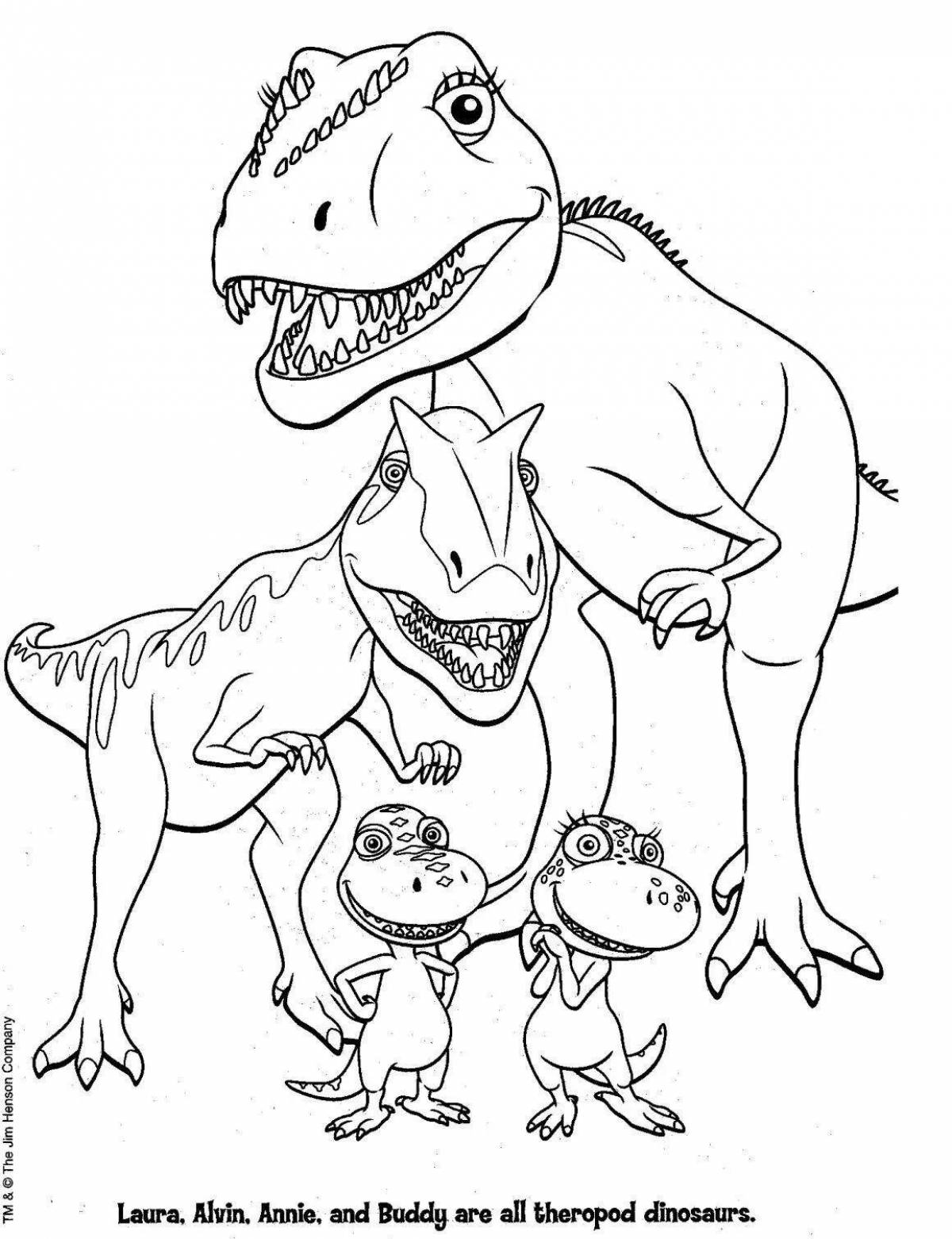 Великолепный динозавр раскраска pdf