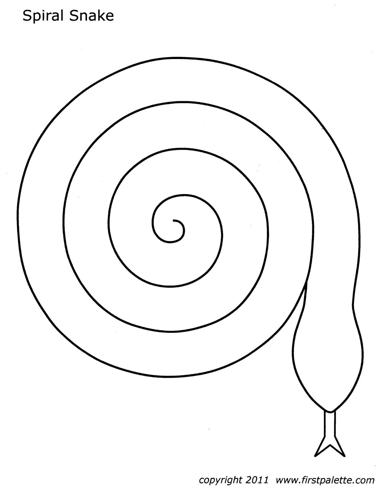 Jovial spiral coloring page