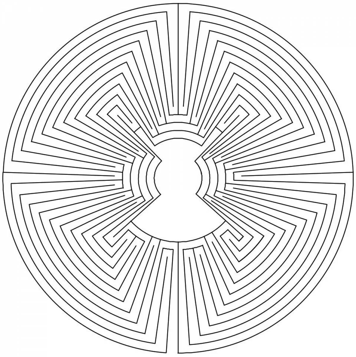 Animated spiral coloring