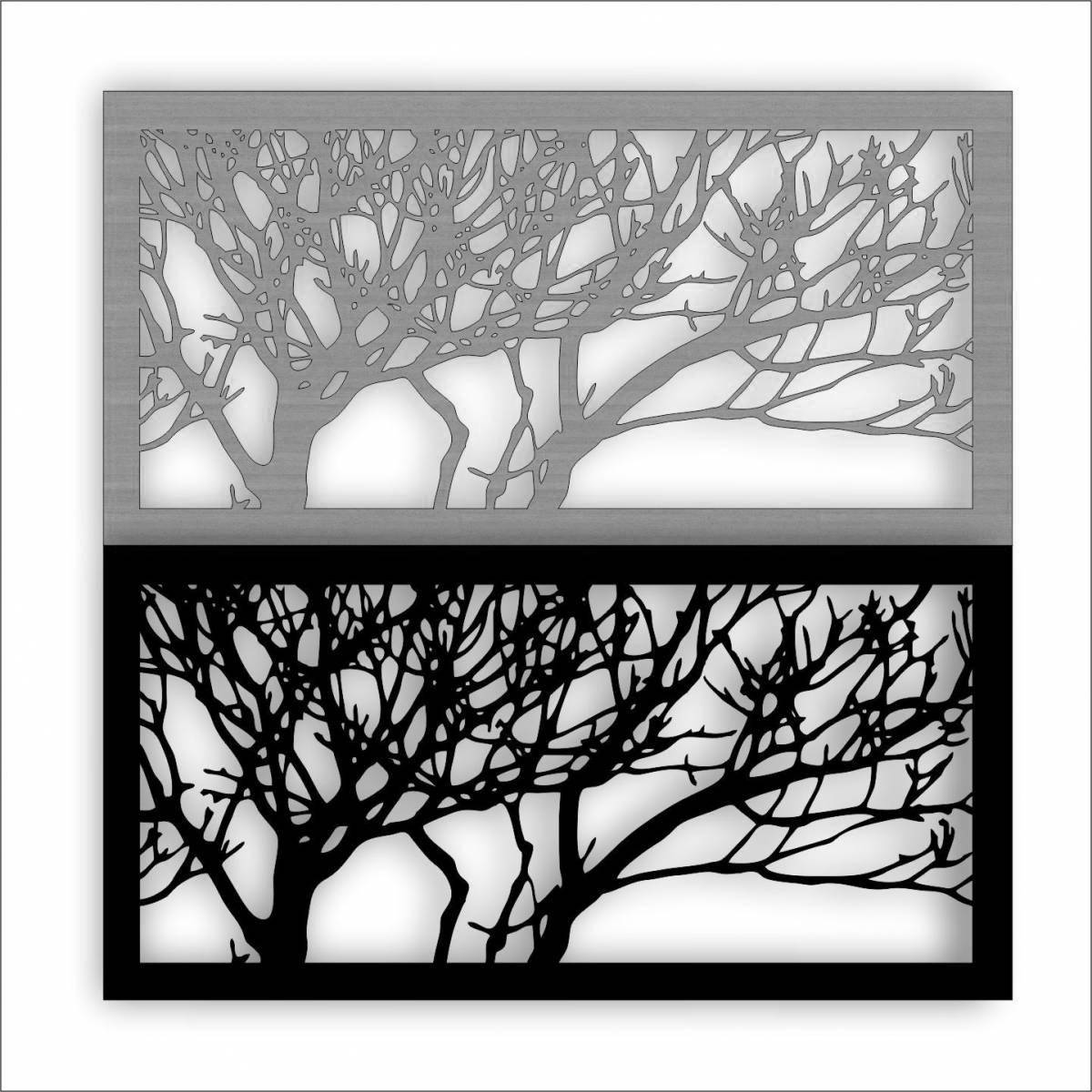Multilayer multilayer art plywood bold coloring page art