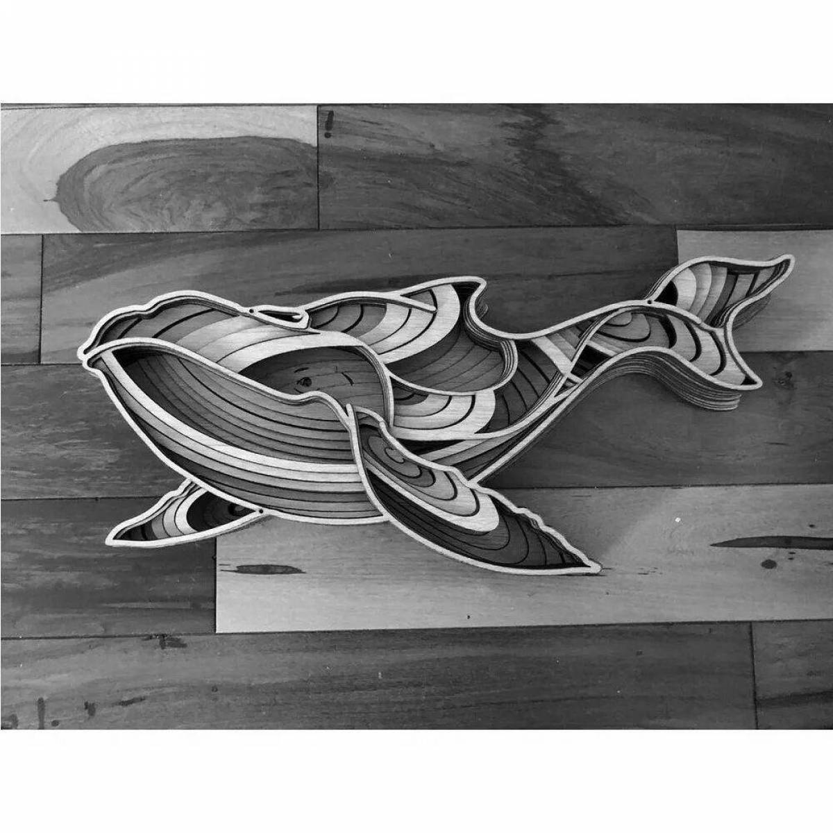 Hypnotic coloring page art plywood