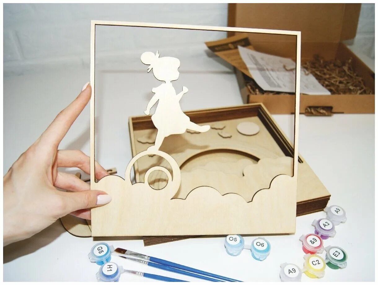Playful coloring art multilayer plywood