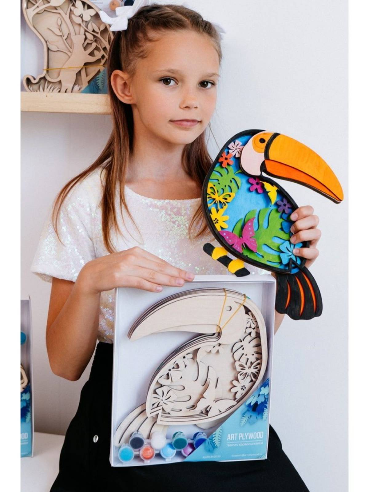 Joyful coloring art multilayer plywood