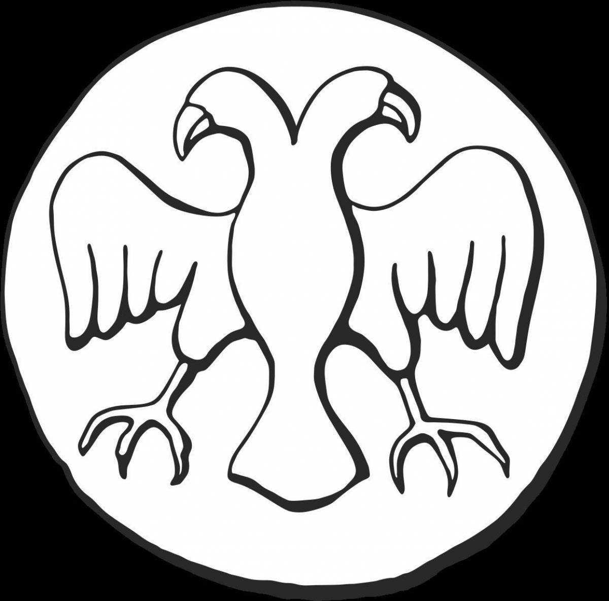 Грандиозная раскраска герб города орла