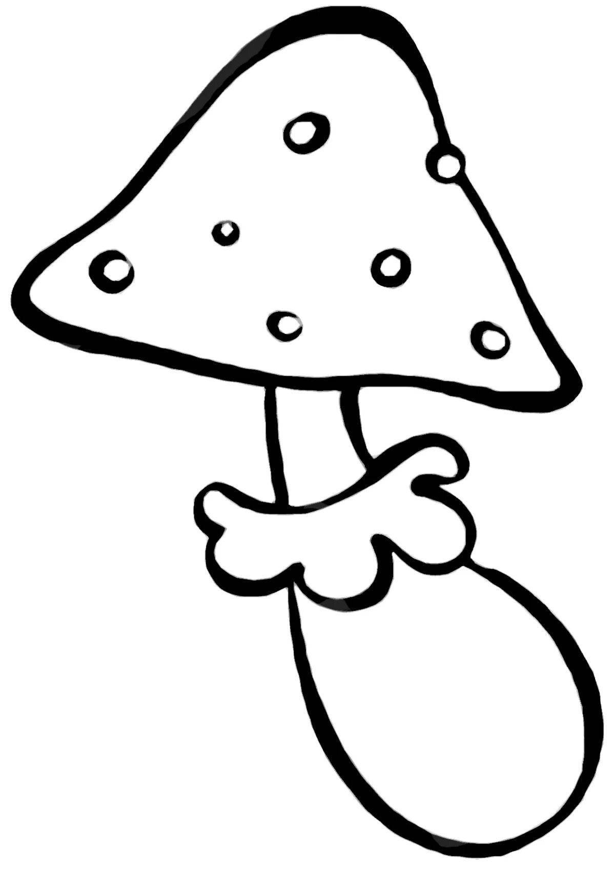 Adorable fly agaric coloring book for kids