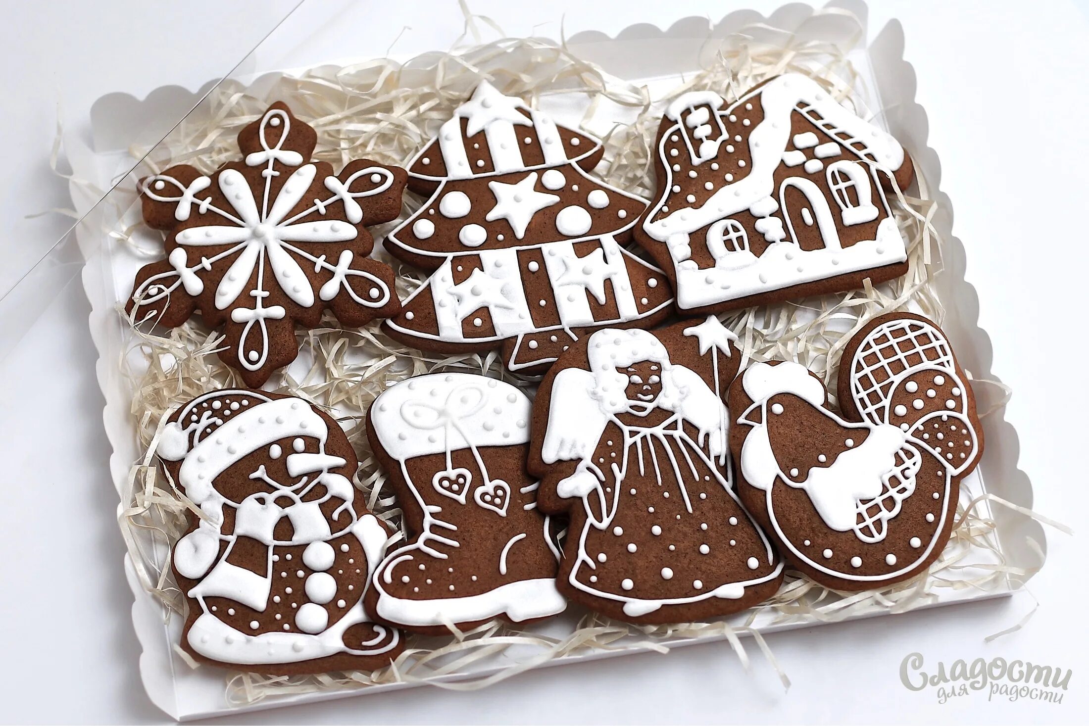 Coloring page fancy gingerbread frosting