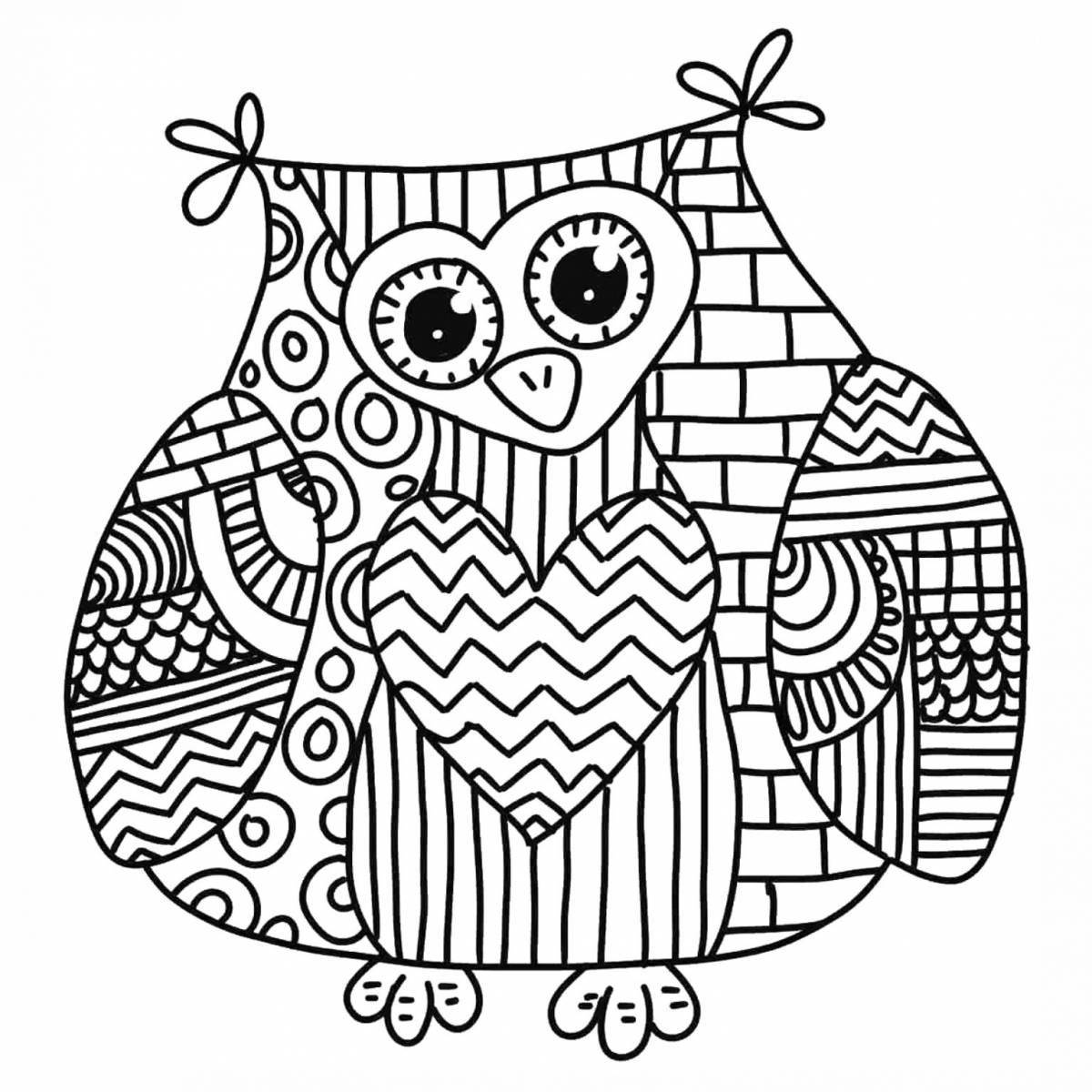 Shining anti-stress light large coloring book