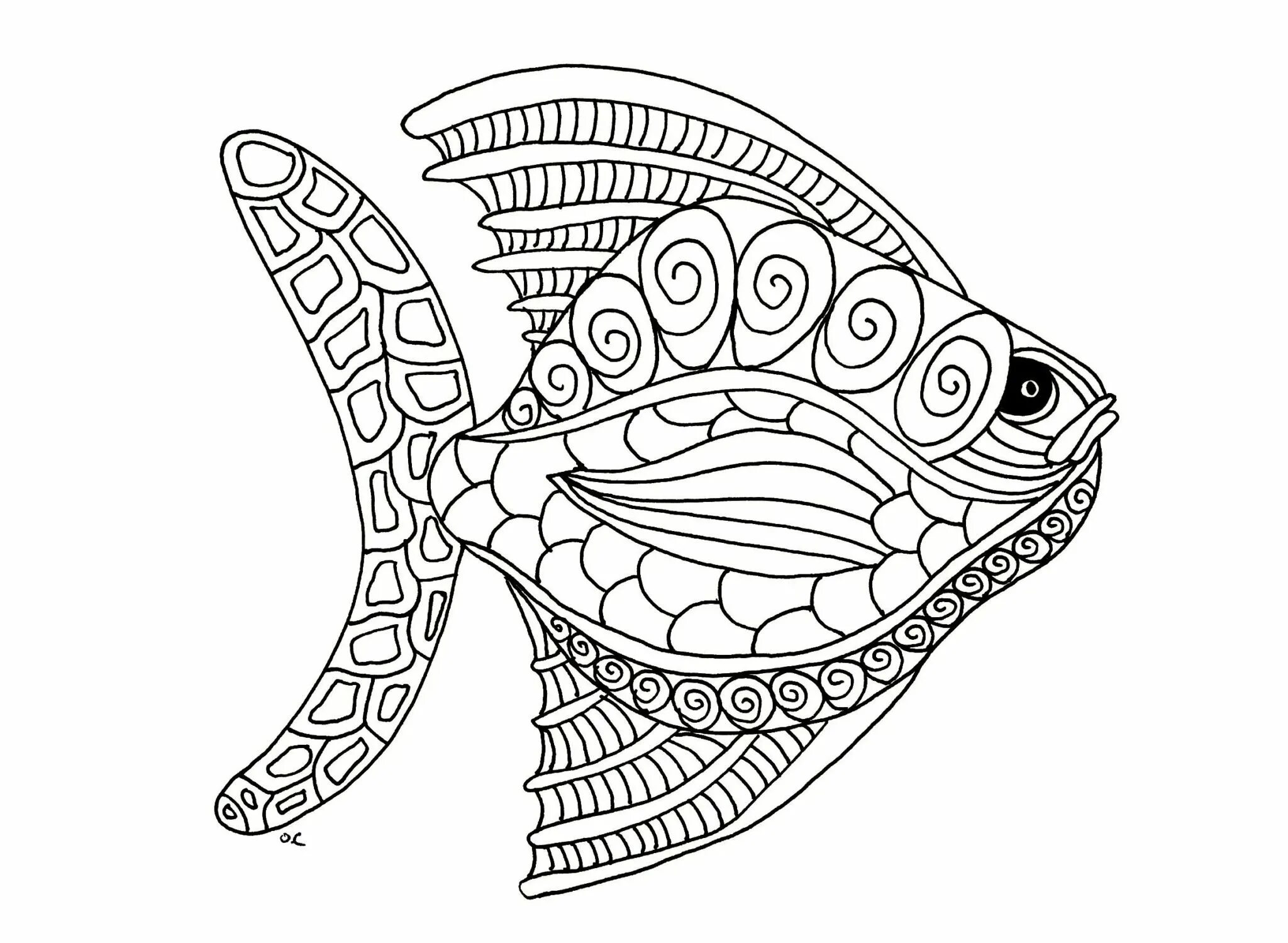 Elegant anti-stress light large coloring page