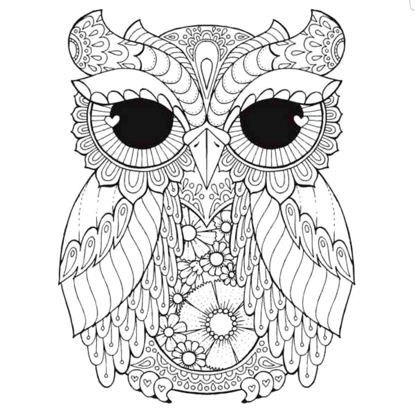 Ornate anti-stress light large coloring page