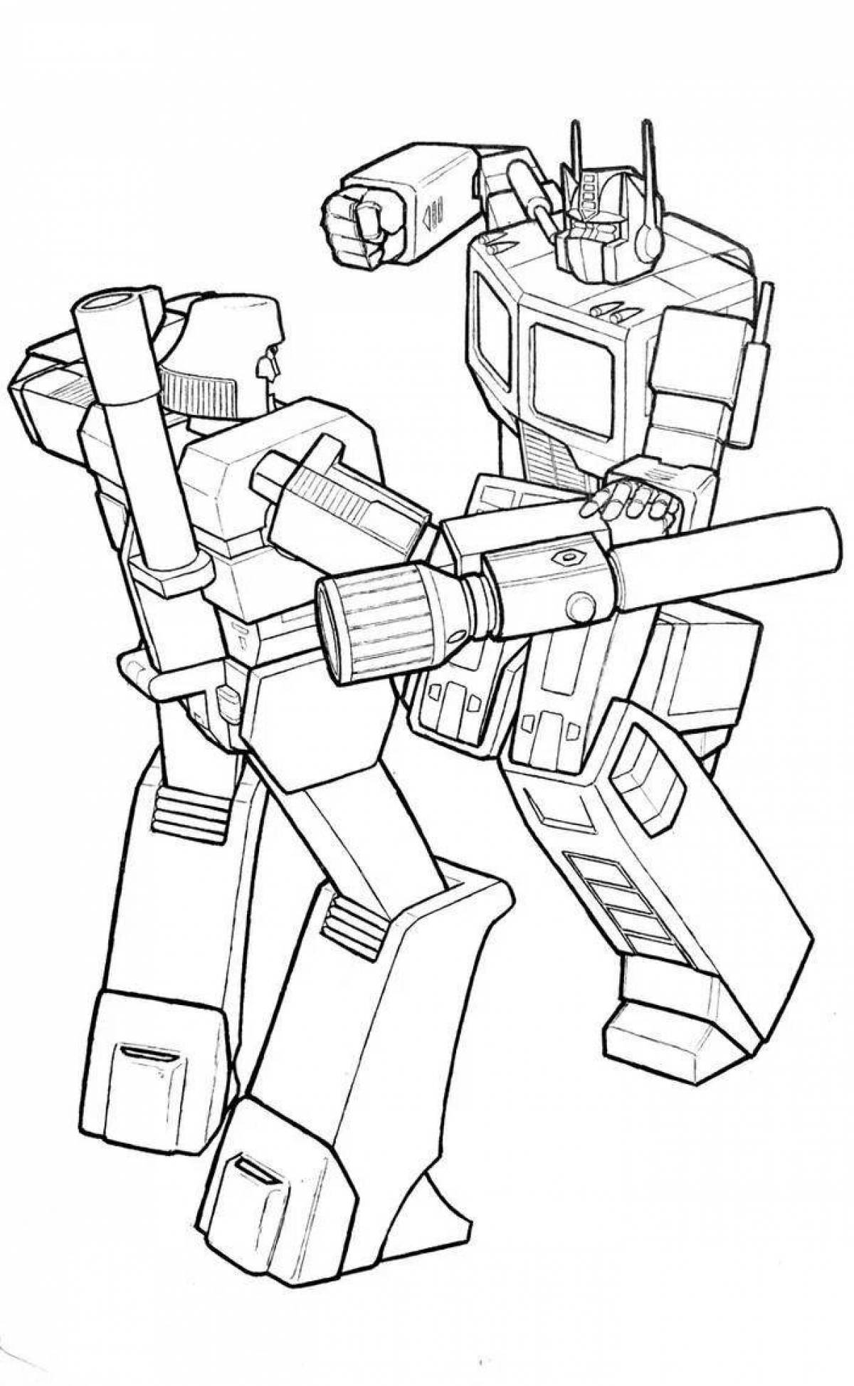Autobot Optimus Prime Grandiose Coloring Page