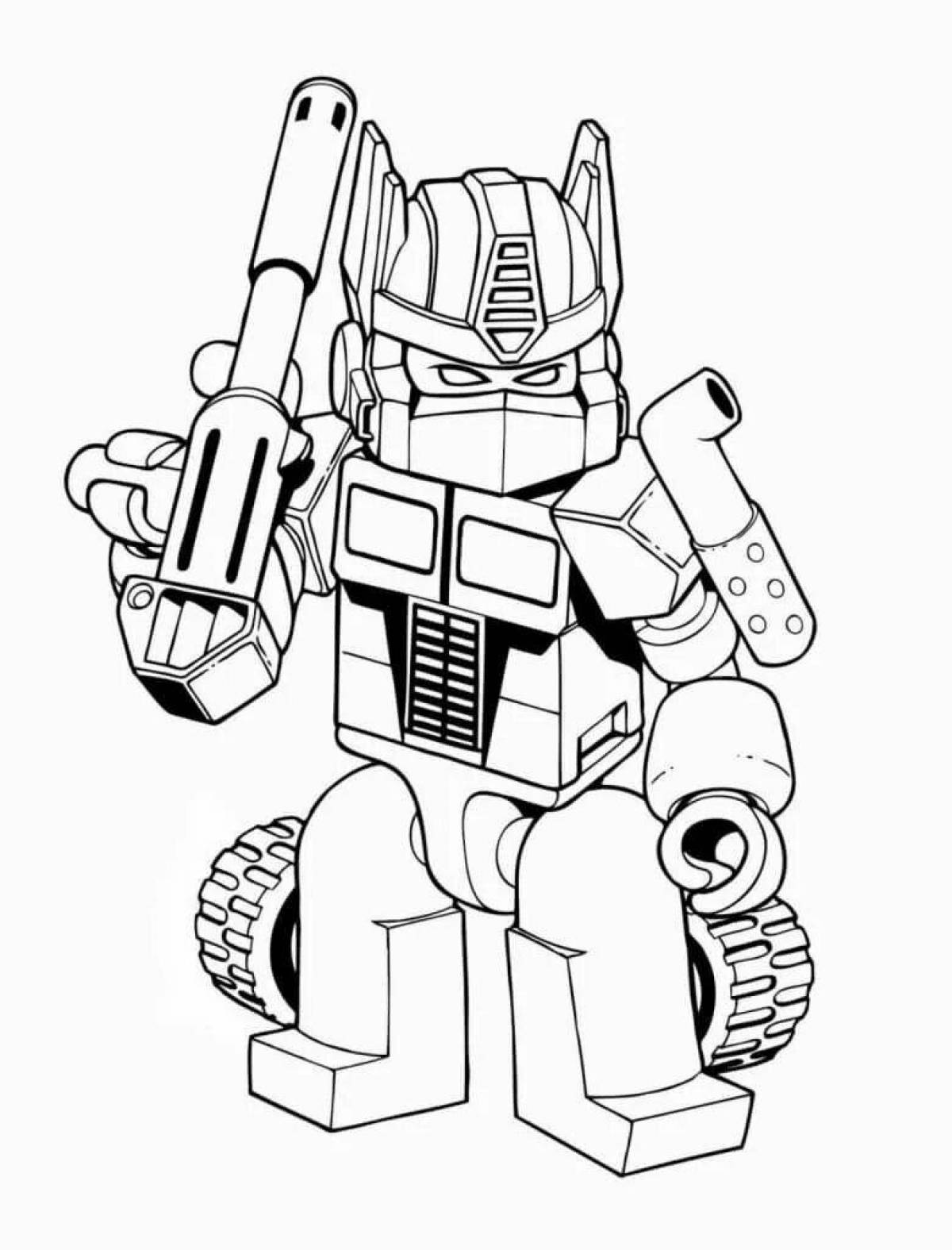 Exalted autobot optimus prime coloring page