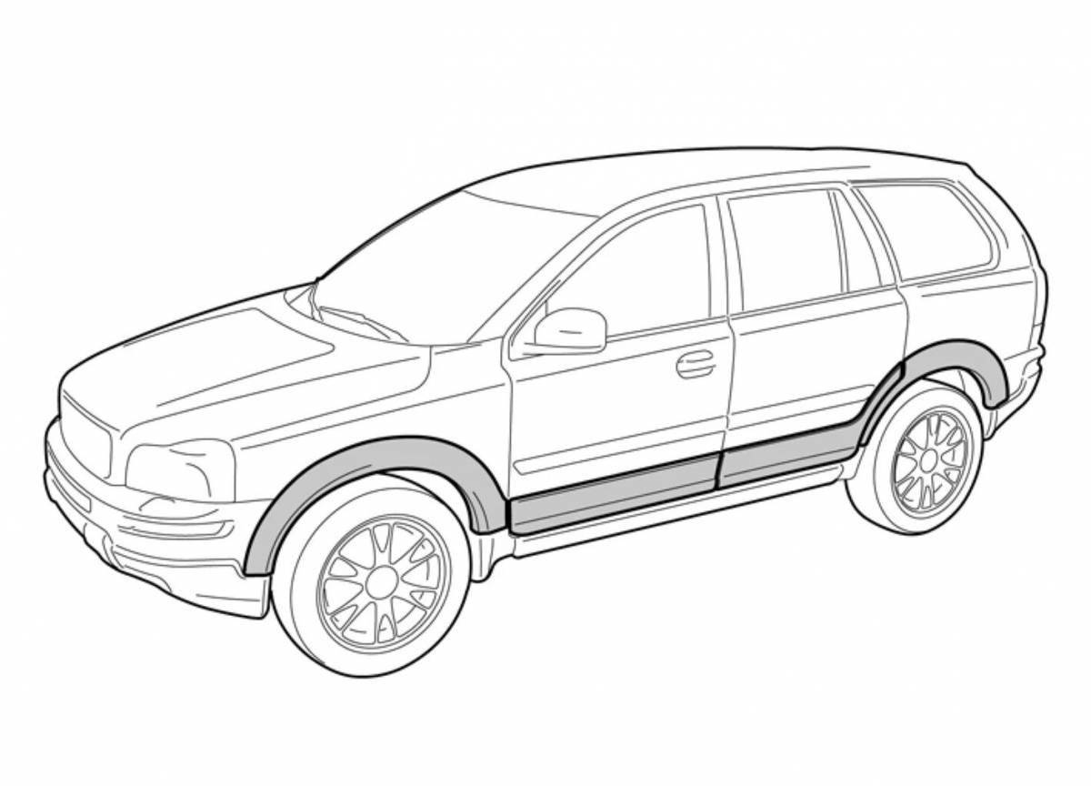 Vibrant volvo coloring page